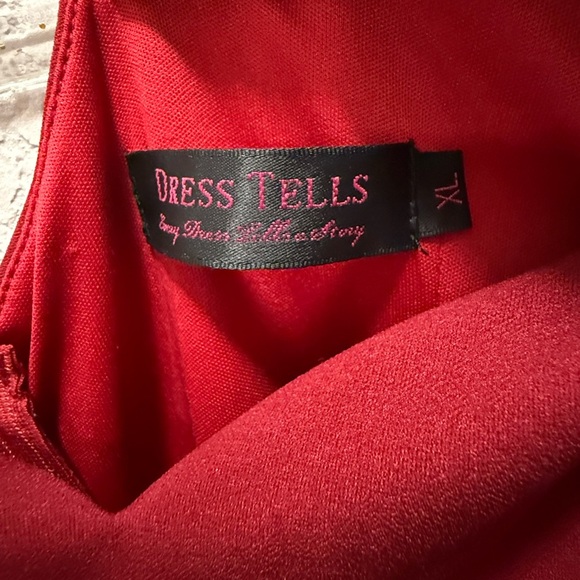Dress Tells Elegant Red Sleeveless Dress Size XL - Picture 8 of 9